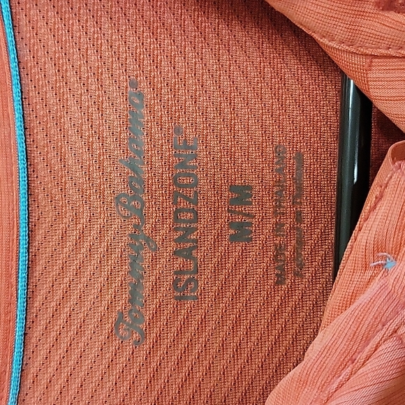 Tommy Bahama Men's polo, size M, in Orange. - Picture 3 of 4
